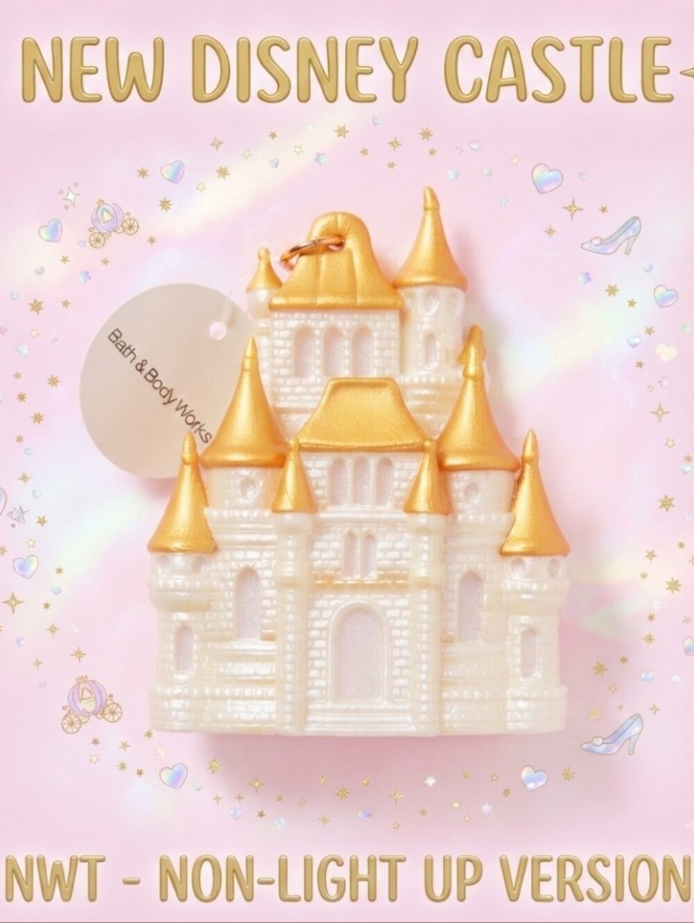 🏰 NWT Bath & Body Works Disney Princess PocketBac Holder Sanitizer Keychain ✨